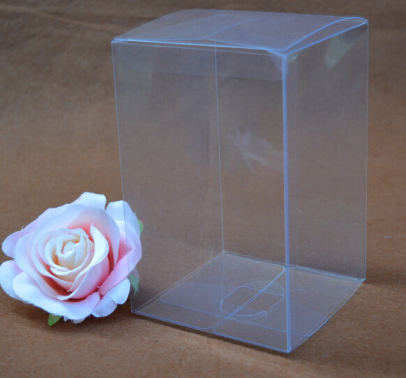 10 Pack of 8x8x10cm Clear PVC Plastic Packaging Small Boxes