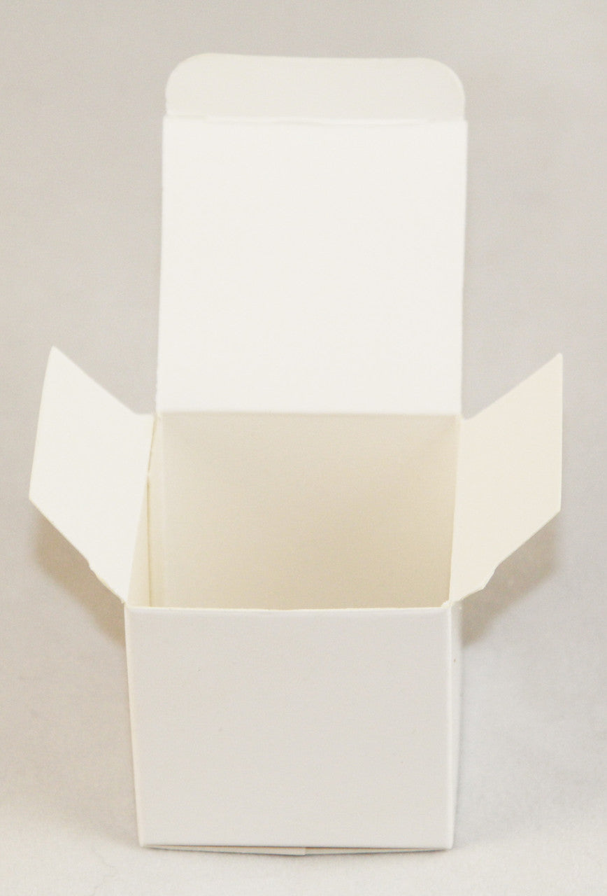 10 Pack of White 5cm Square Cube Card Gift Box