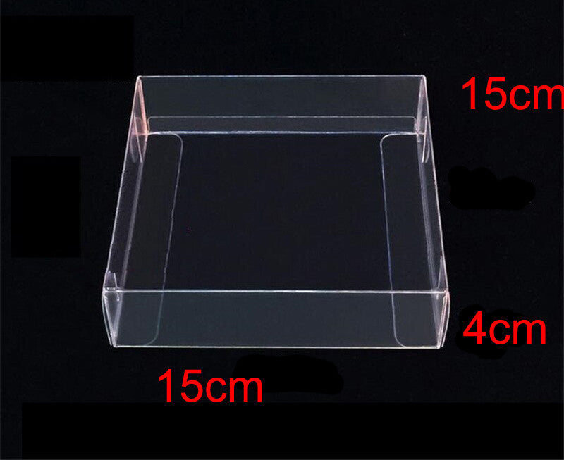 50 Pack of 15*15*4cm Clear PVC Plastic Packaging Small Boxes