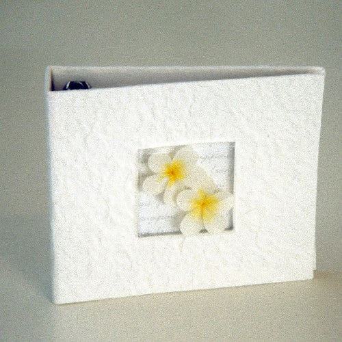 Frangipani DVD CD Disc Storage Album Cream Mulberry paper - Holds 20 Discs