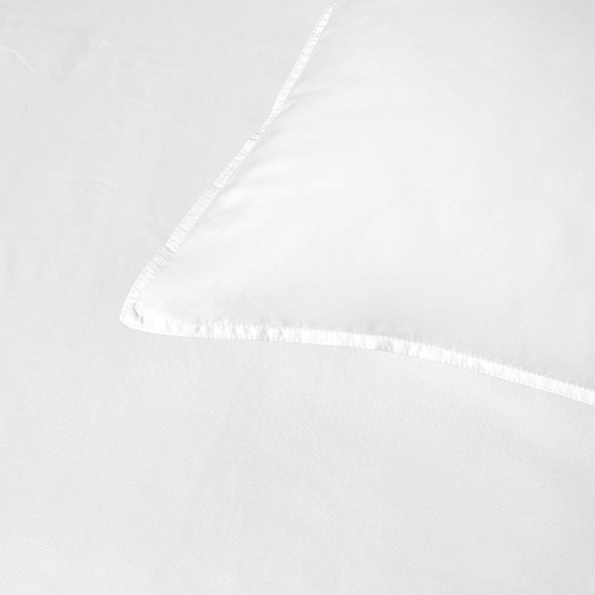 Accessorize White 400TC White Bamboo Cotton Double Stitched Quilt Cover Set Single