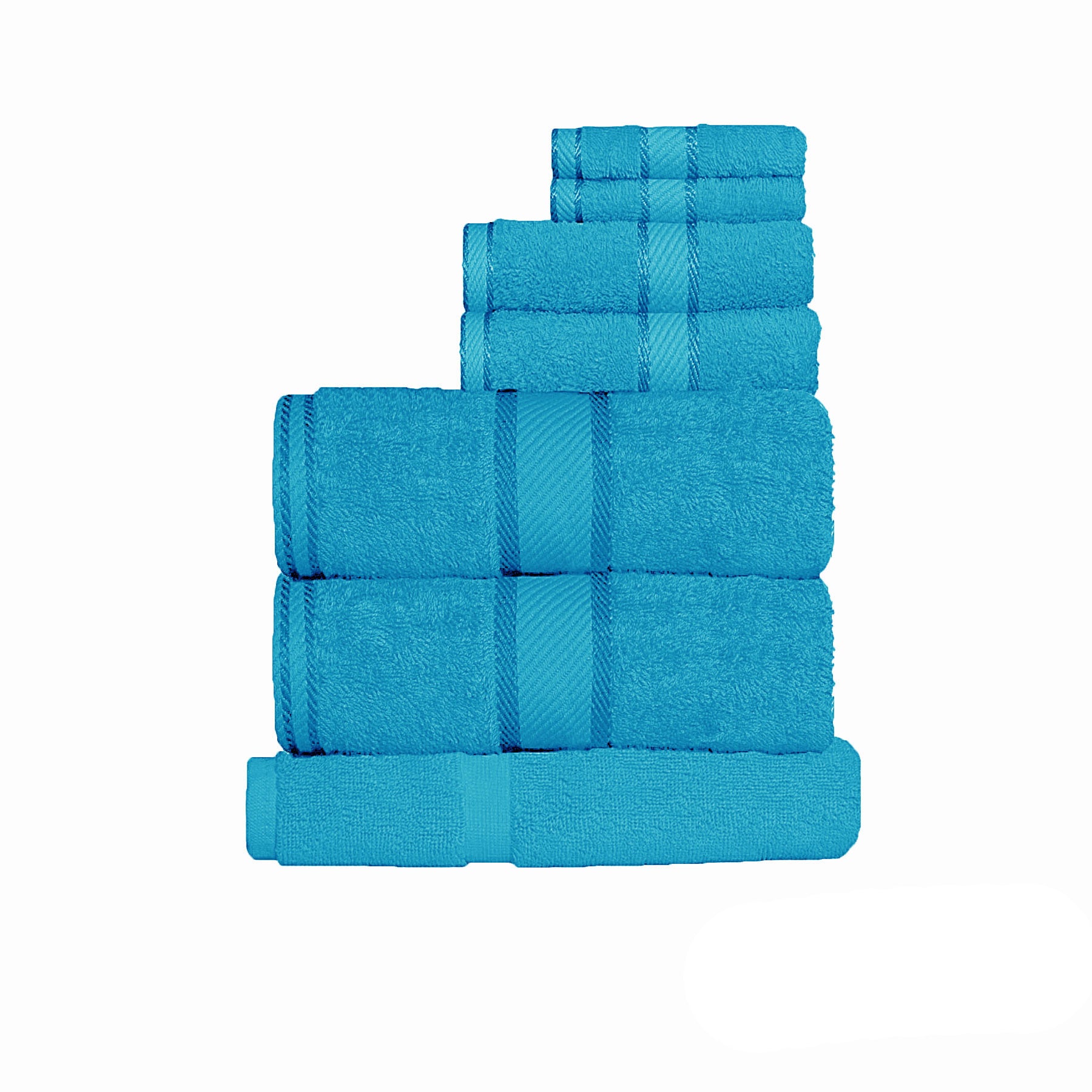 Kingtex 550gsm Cotton 7 Pce Towel Set Aqua