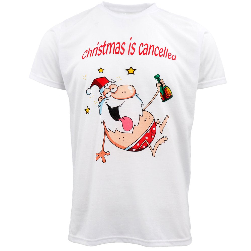 Funny Adult Xmas Christmas T Shirt 100% Cotton Santa Drive Kombi (White), XS