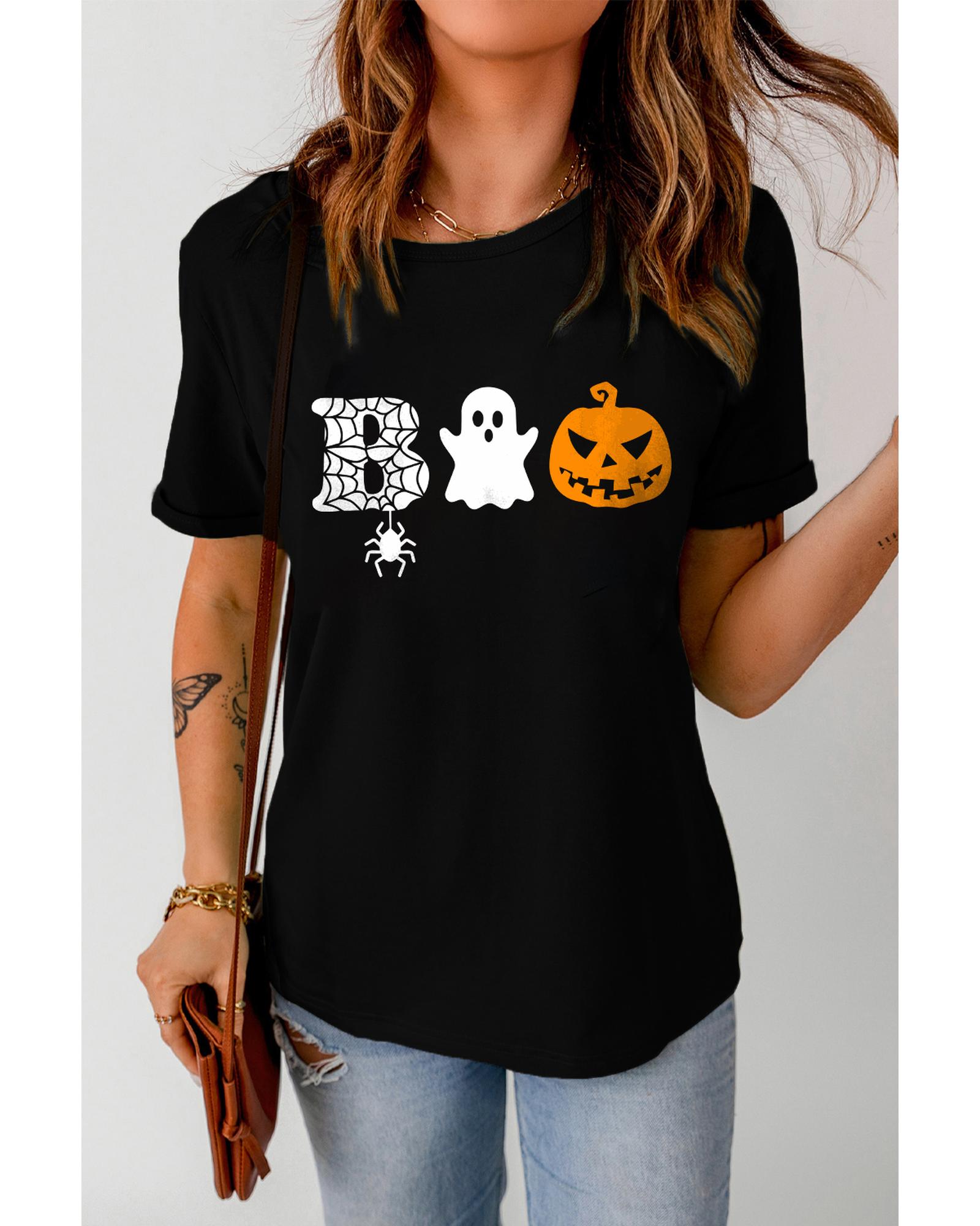 Azura Exchange Halloween Graphic Print T-Shirt - L