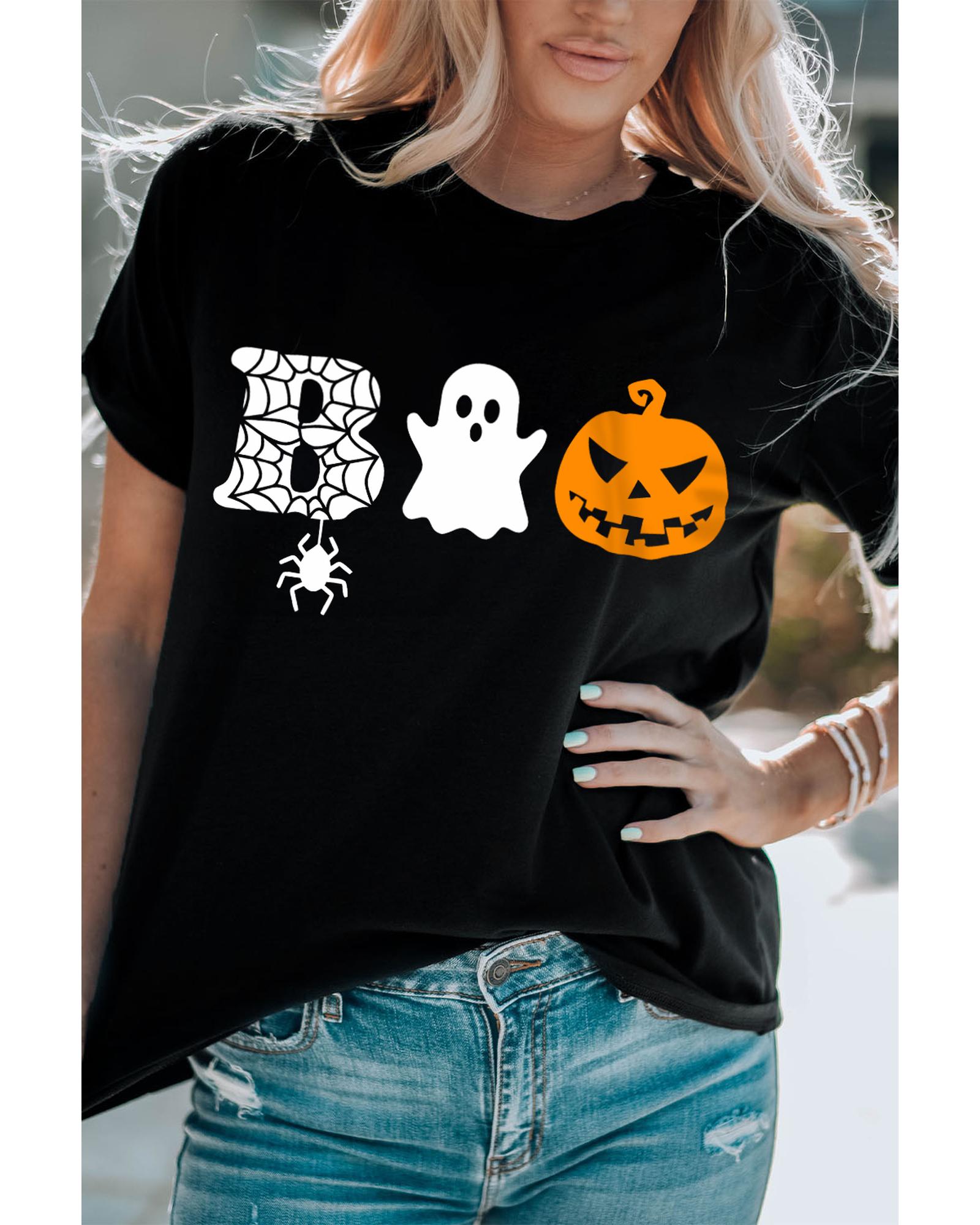 Azura Exchange Halloween Graphic Print T-Shirt - M