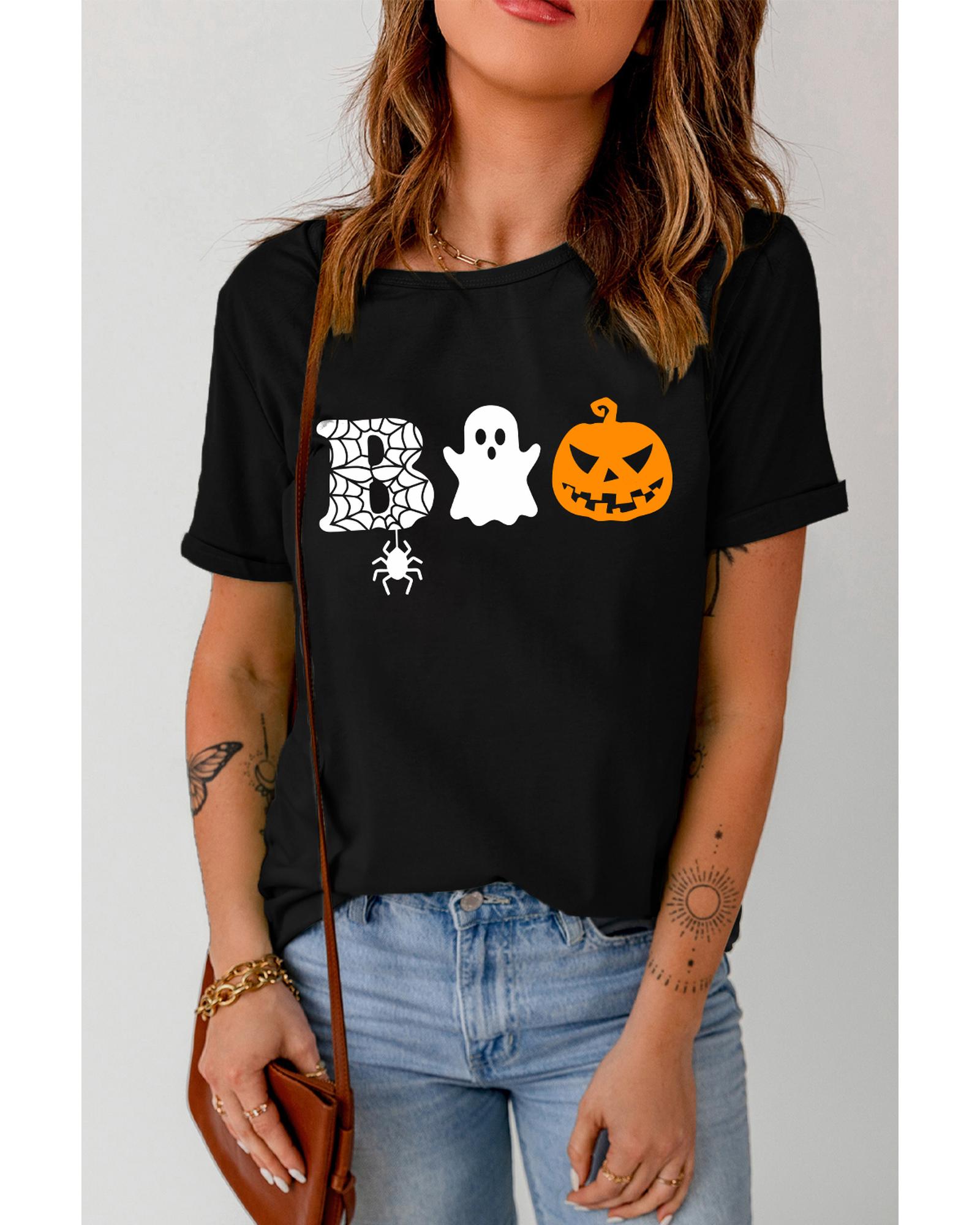 Azura Exchange Halloween Graphic Print T-Shirt - M