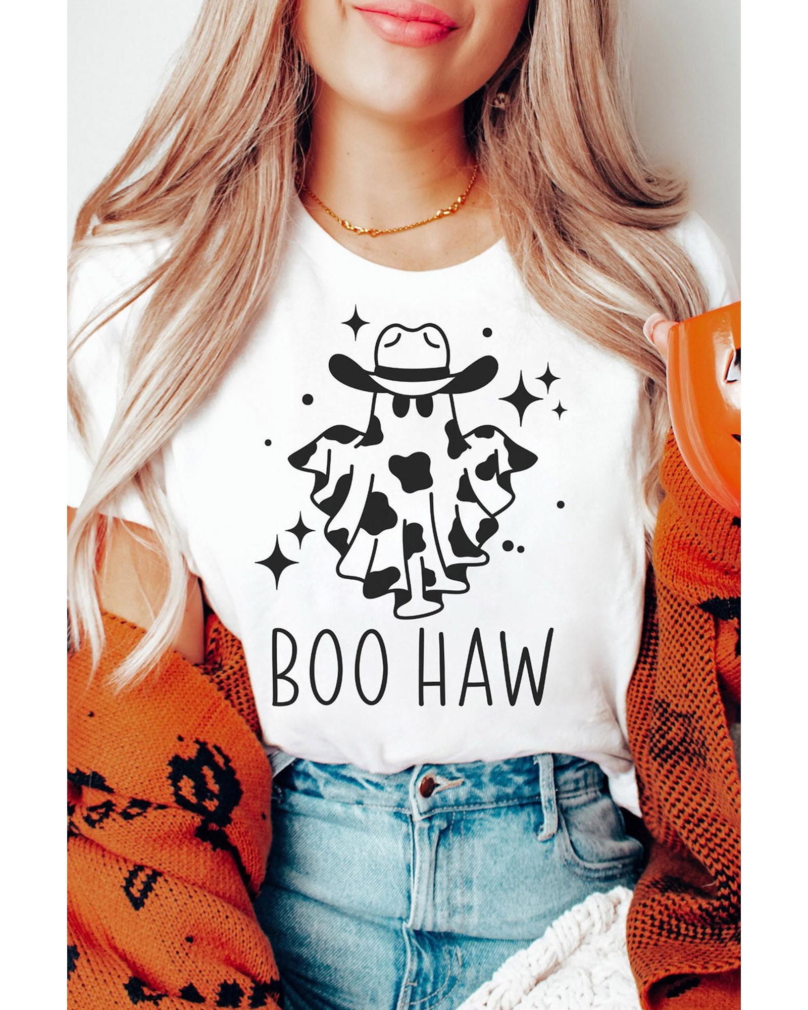 Azura Exchange BOO HAW Graphic Crew Neck Tee - 2XL