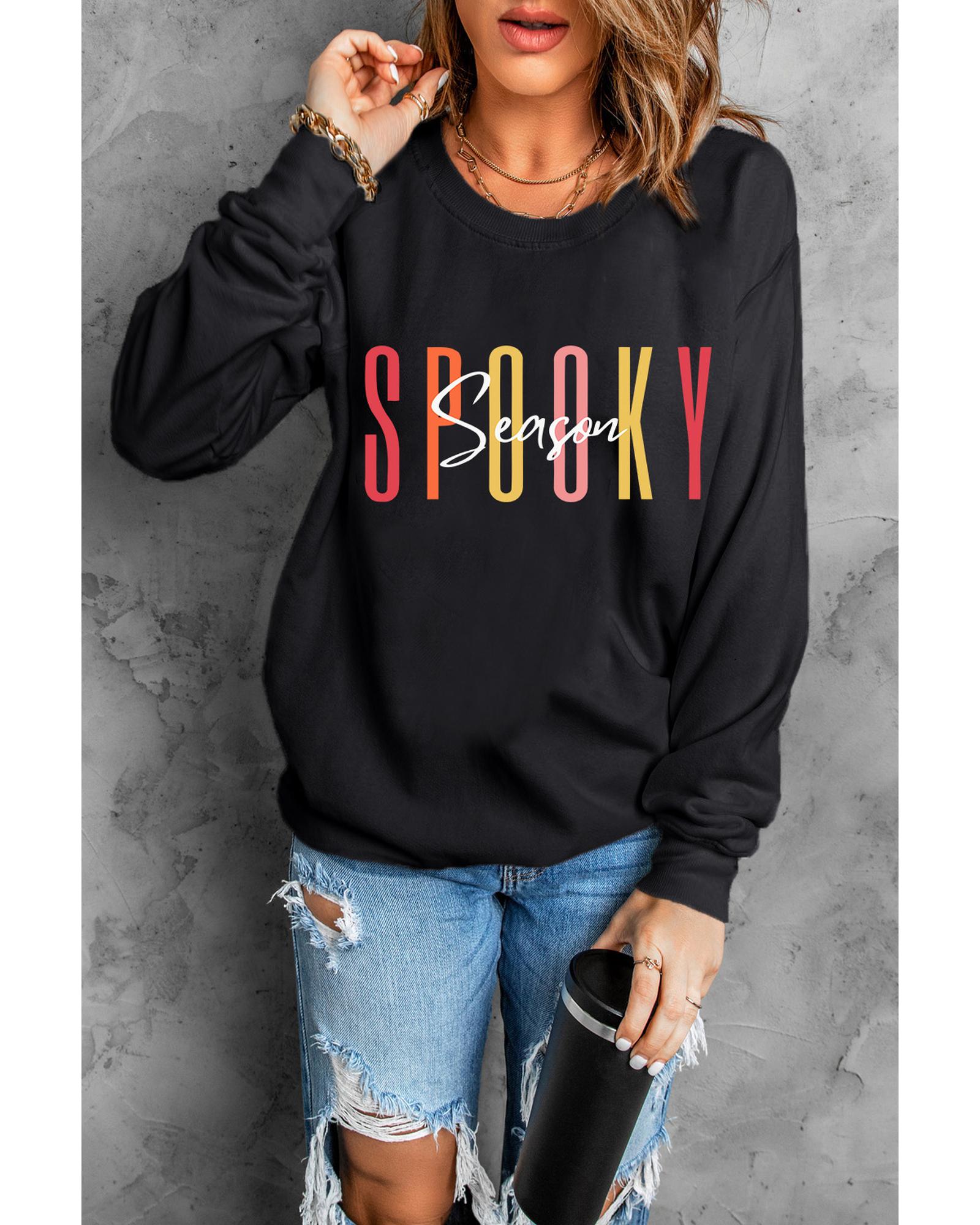 Azura Exchange Spooky Season Halloween Graphic Sweatshirt - L