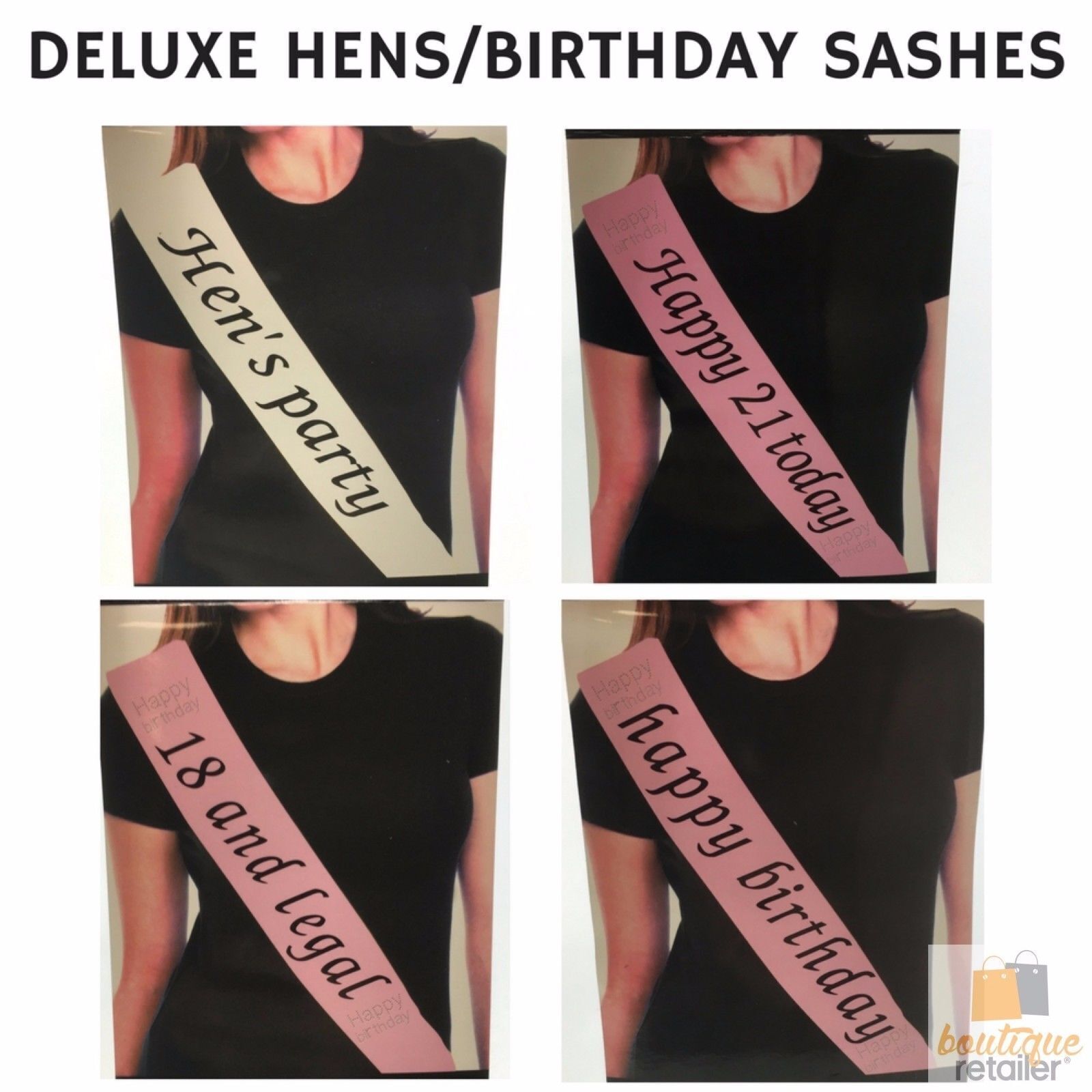 Hen's Night Bridal Sash Bride Happy Birthday 18th 21st Party Night Girls