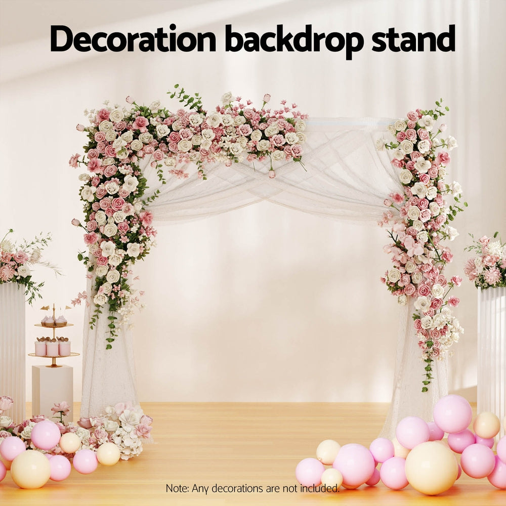 2M Backdrop Stand Wedding Background Decoration Party Flower Balloon Display White