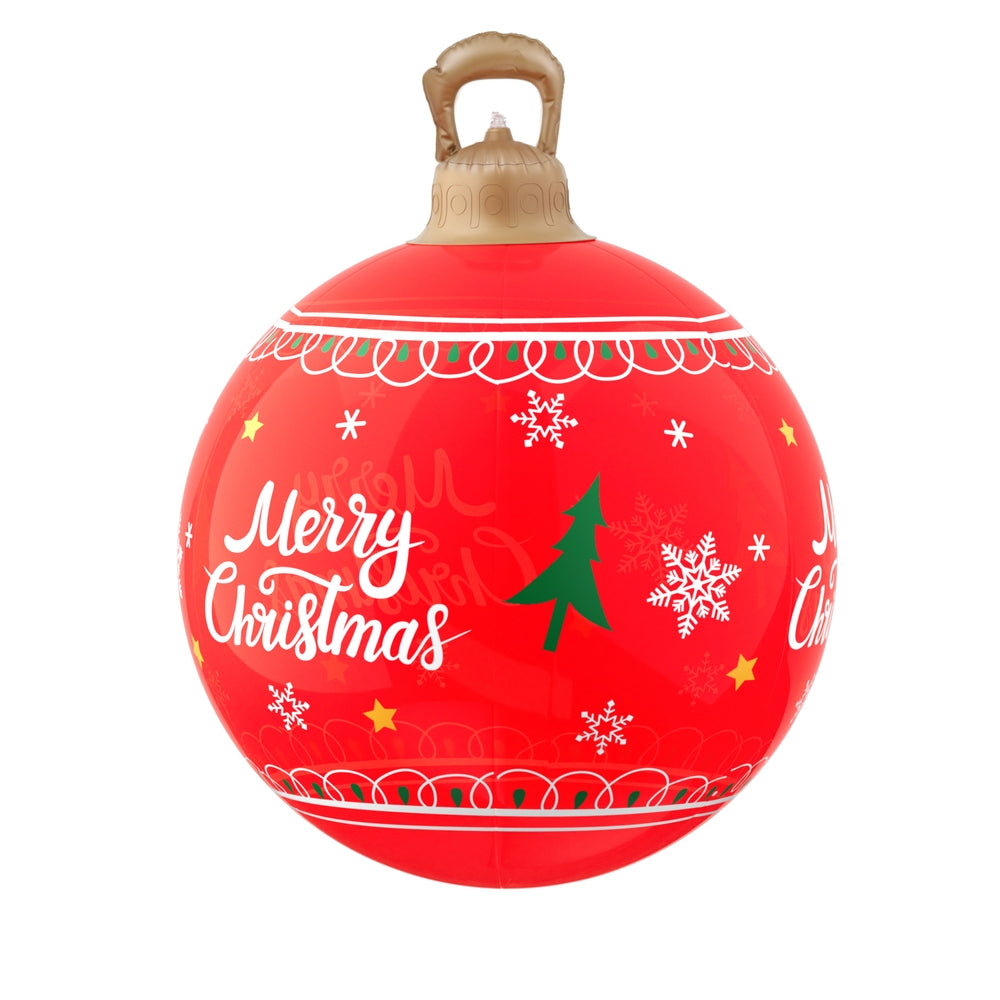 Jingle Jollys Christmas Inflatable Ball Led  60cm Decoration Giant Bauble Red