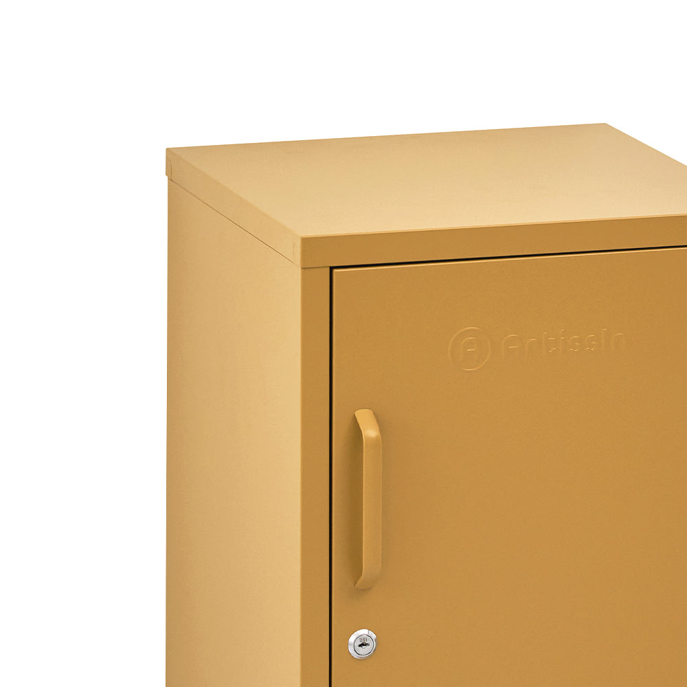 ArtissIn Bedside Table Metal Cabinet - Yellow