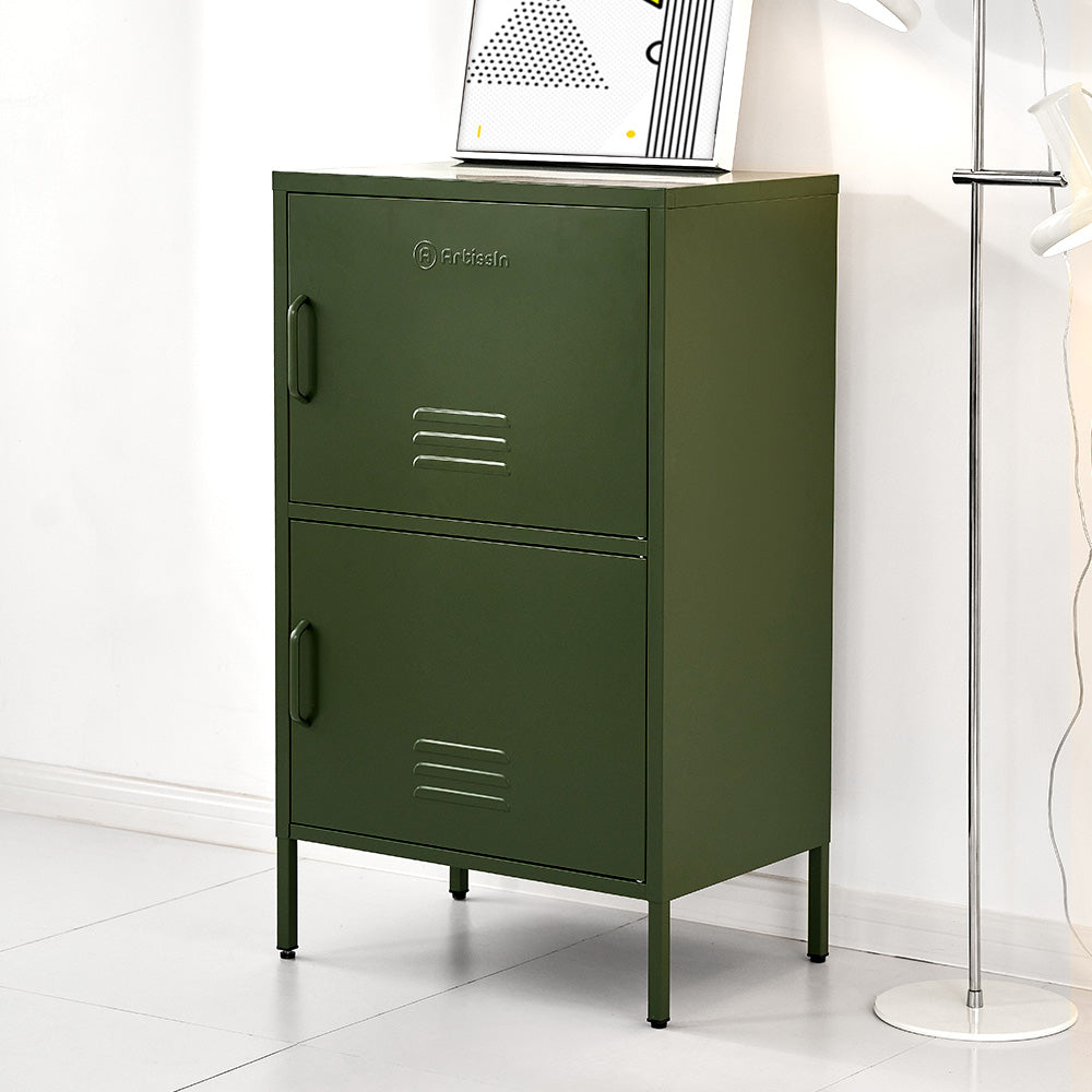 ArtissIn Buffet Sideboard Metal Cabinet - DOUBLE Green