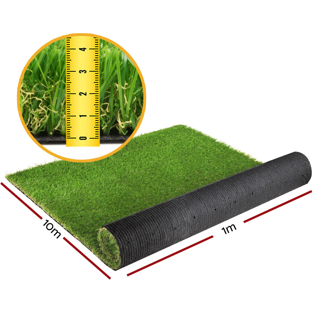 Primeturf Artificial Grass 40mm 2mx5m 10sqm Synthetic Fake Turf Plants Plastic Lawn 4-coloured