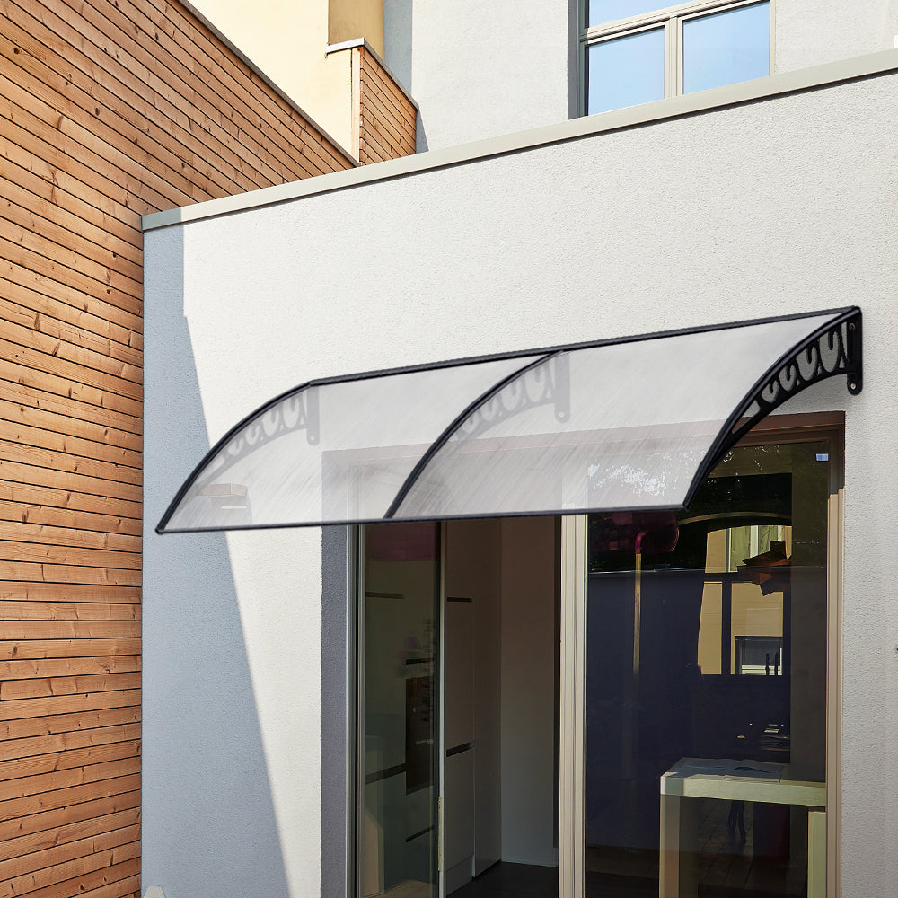 Instahut Window Door Awning 1mx3m Transparent Hollow Sheet Plastic Frame