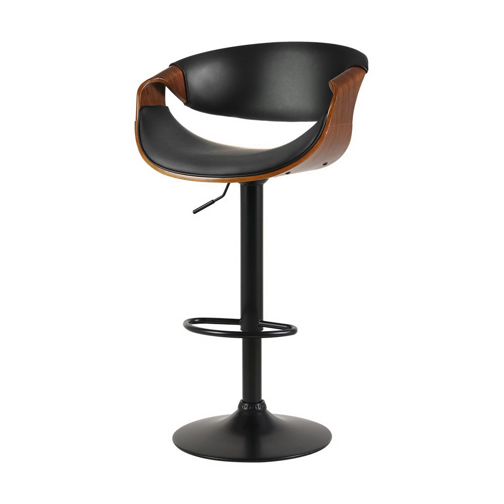 Artiss Bar Stools Gas Lift Leather w/Armrest