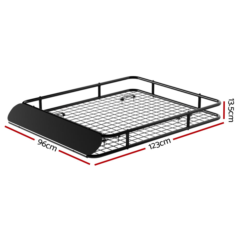 Giantz Universal Car Roof Rack Basket Luggage Vehicle Cargo Carrier 123cm Black