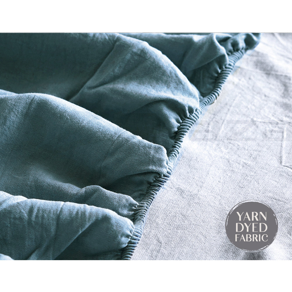 Cosy Club Sheet Set Cotton Sheets Double Dark Blue