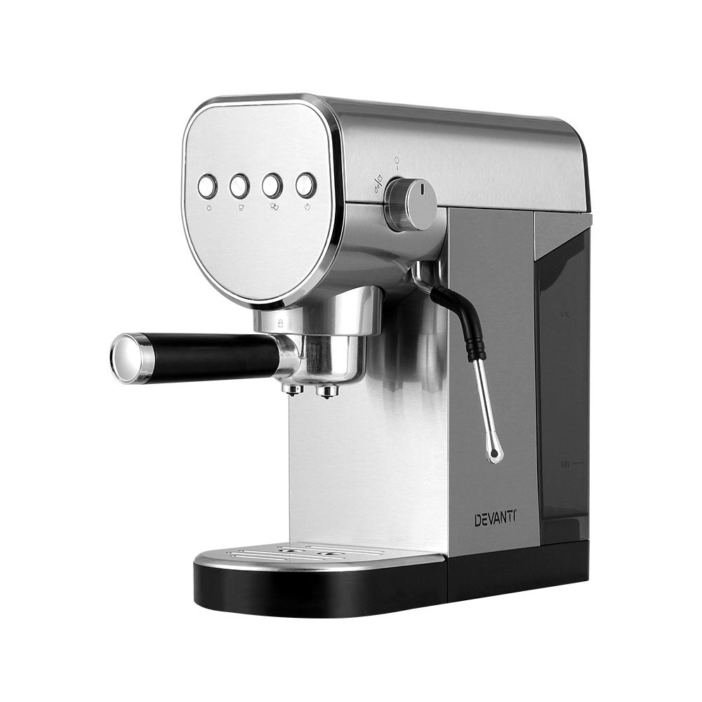 Devanti 20 Bar Coffee Machine Espresso Cappuccino Cafe Maker