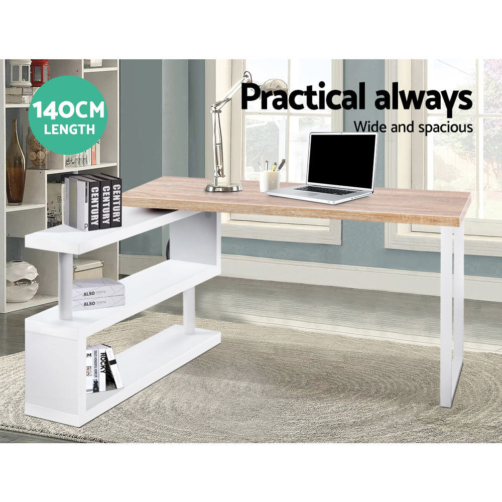 Artiss Computer Desk Bookshelf 140CM