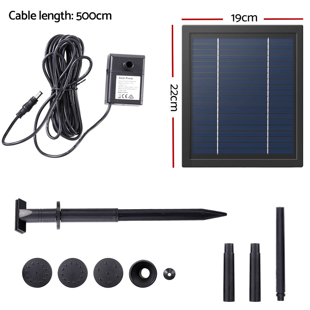 Gardeon Solar Pond Pump Submersible Water Fountain Kit 6.1FT