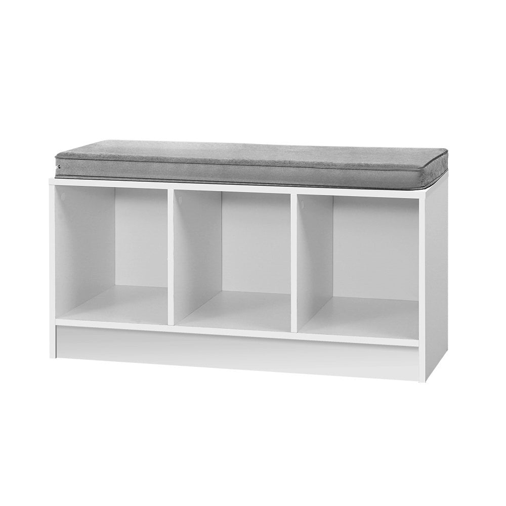 Artiss Shoe Rack Bench Shoe Cabinet White Zia