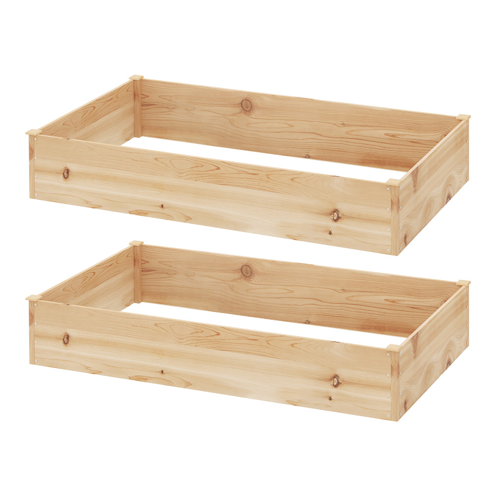 Green Fingers Garden Bed 150x90x30cm Wooden Planter Box Raised Container Growing