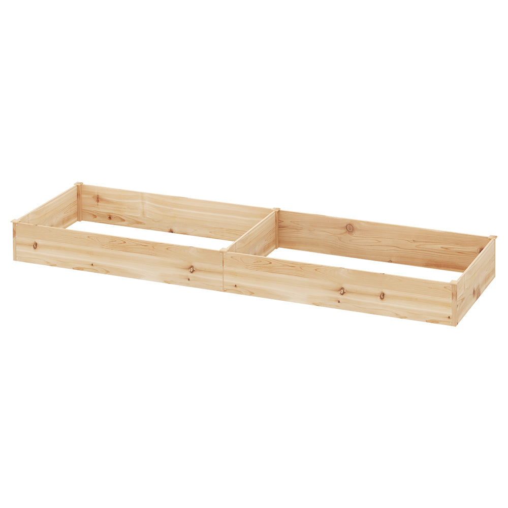 Green Fingers Garden Bed 150x90x30cm Wooden Planter Box Raised Container Growing