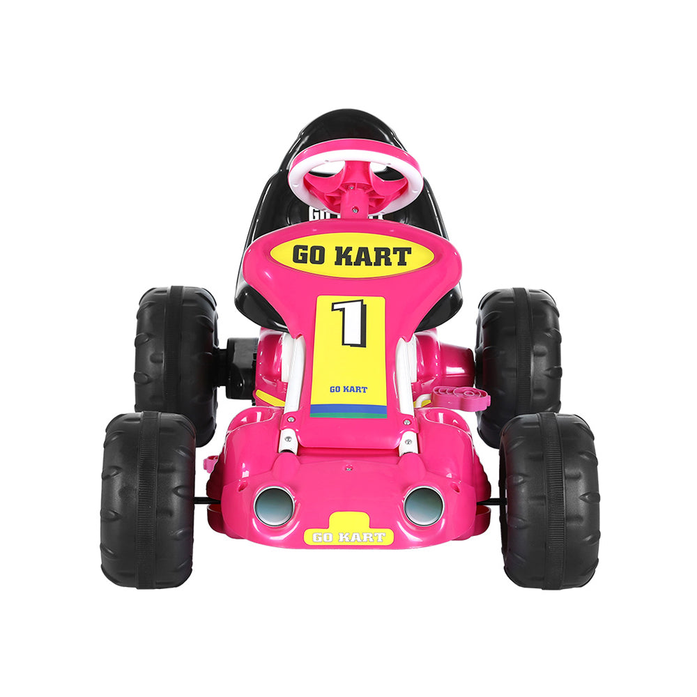 Rigo Kids Pedal Go Kart Ride On Toys Racing Car Plastic Tyre Pink