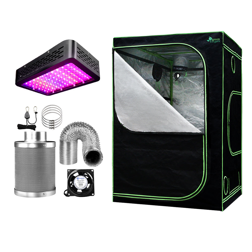 Greenfingers Grow Tent Light Kit 150x150x200CM 1000W LED 6" Vent Fan