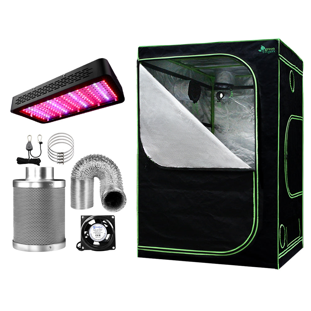 Greenfingers Grow Tent Light Kit 150x150x200CM 1200W LED 6" Vent Fan,Greenfingers Grow Tent Light Kit LED 1200W Full Spectrum 6" Vent 150x150x200CM