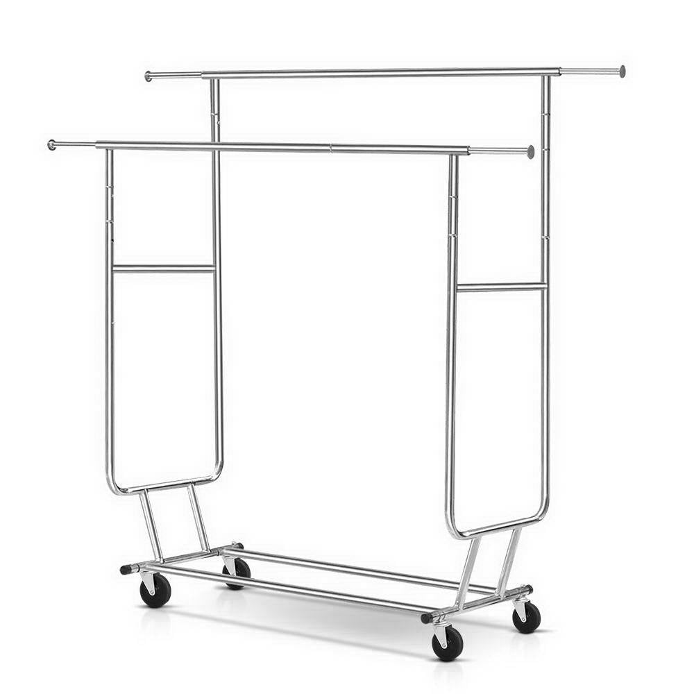 Artiss Clothes Rack Double Rail Coat Stand Adjustable Hanger