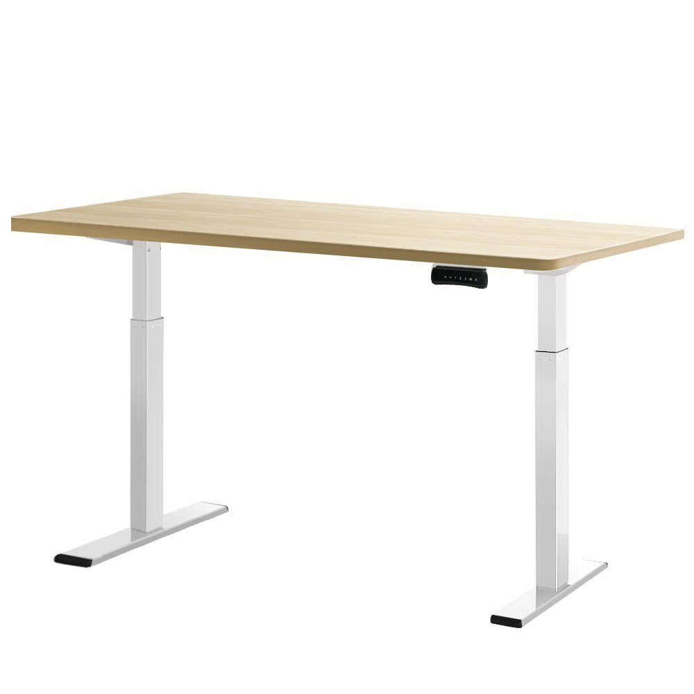 Artiss Standing Desk Motorised Dual Motor 120CM White Oak