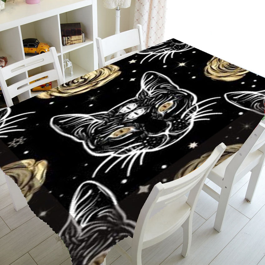 Black tablecloth black cat (H)