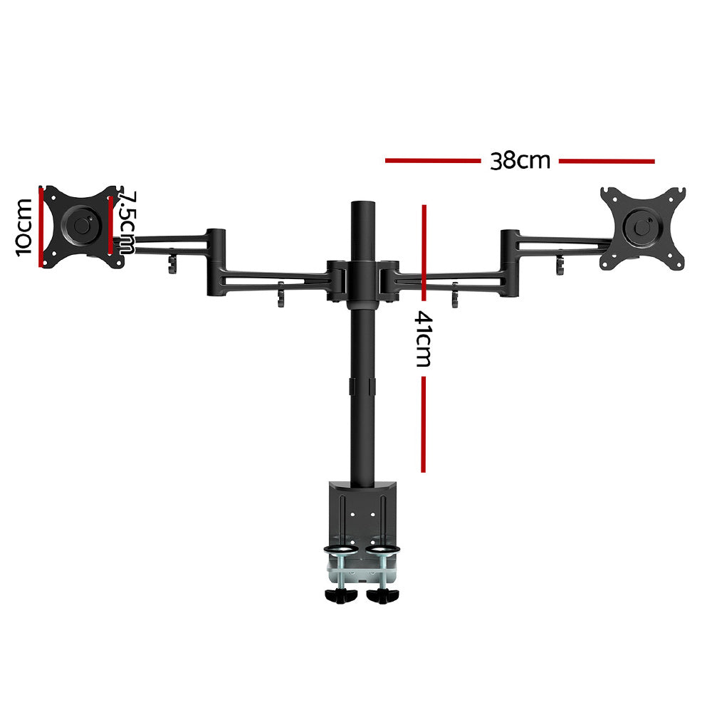 Artiss Monitor Arm Dual Desk Mount Screen Holder Bracket