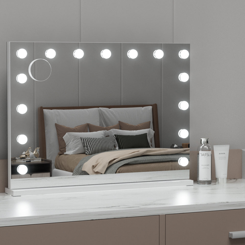 Embellir Bluetooth Makeup Mirror 80x58cm Hollywood Vanity with LED Light Wall