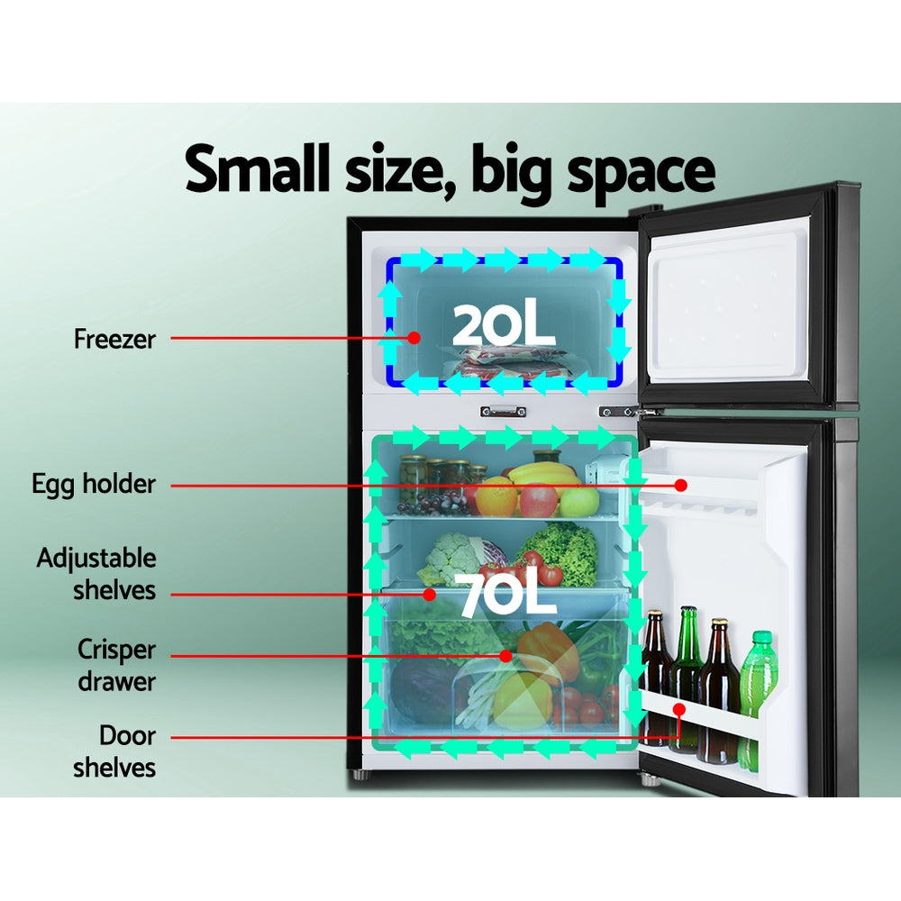 Glacio 90L Portable Fridge Freezer Bar Upright 12V/24V/240V Camping Caravan