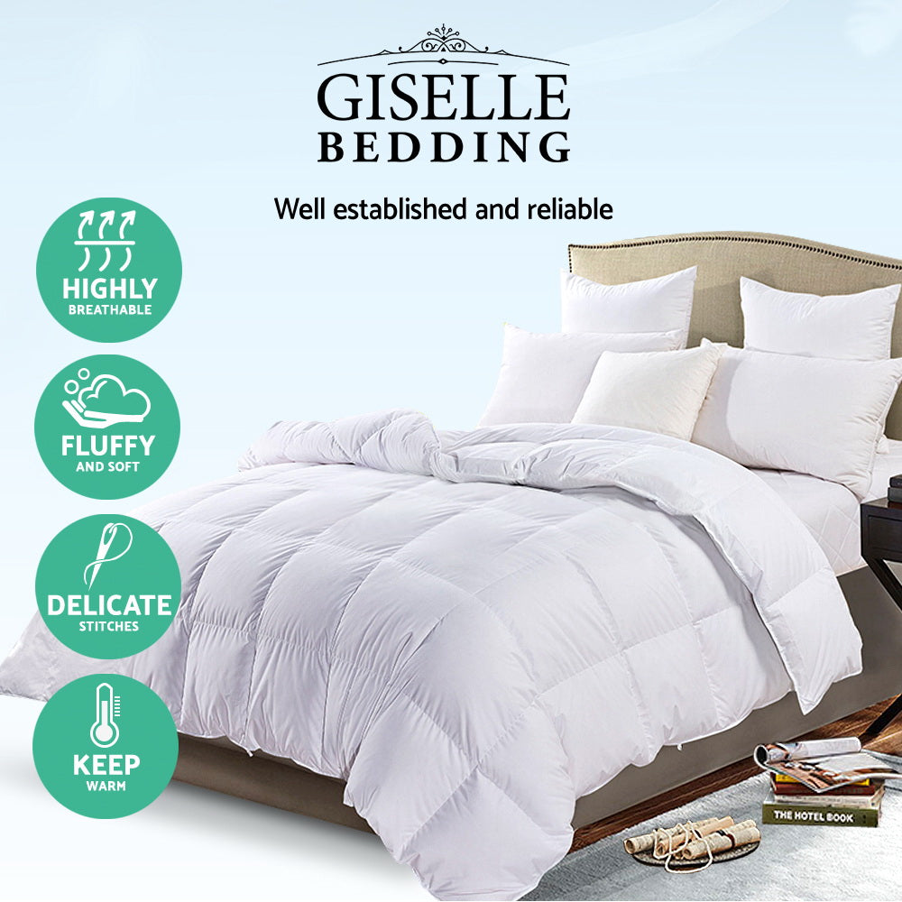 Giselle Bedding 700GSM Goose Down Feather Quilt Single