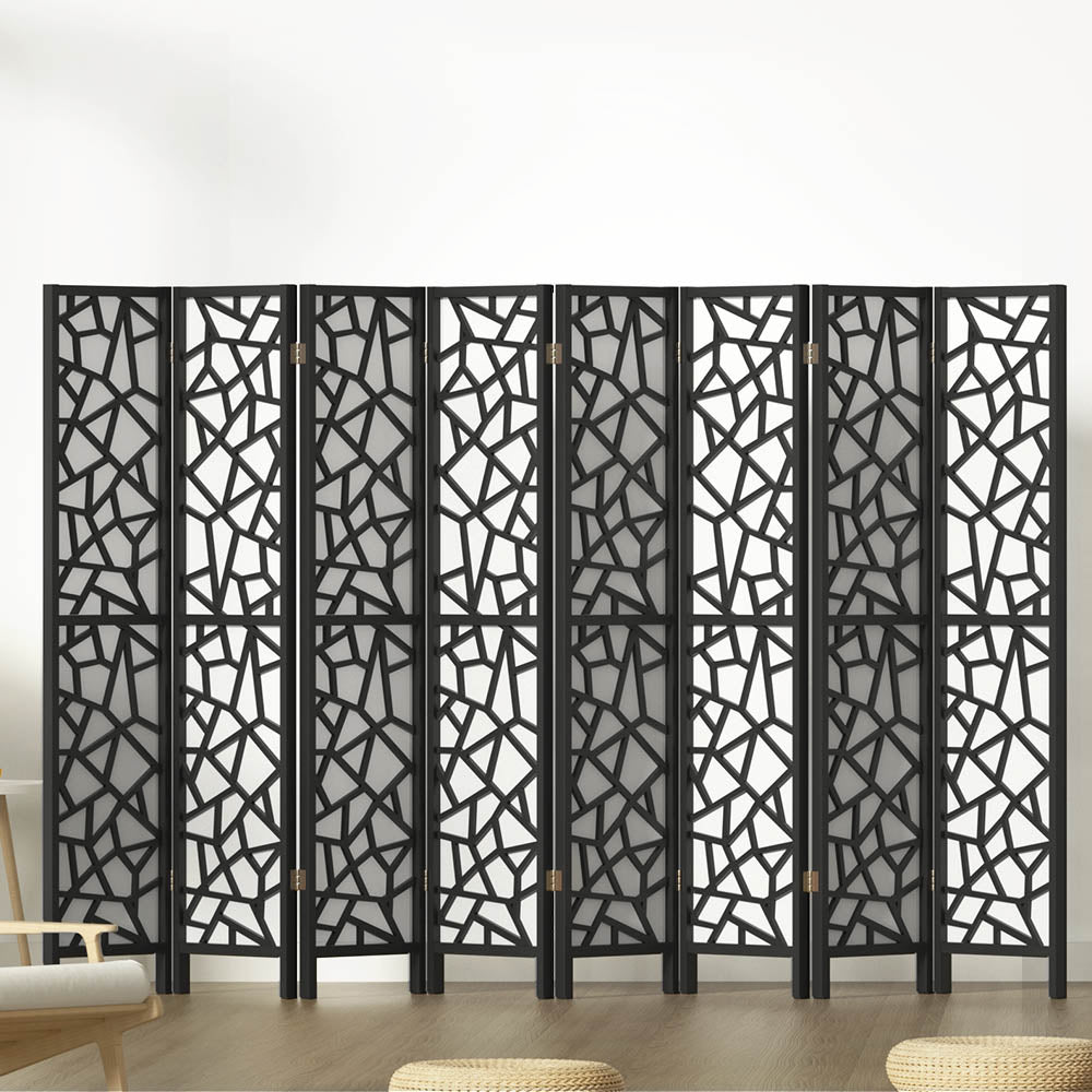 Artiss 8 Panel Room Divider Screen 325x170cm Clover Black