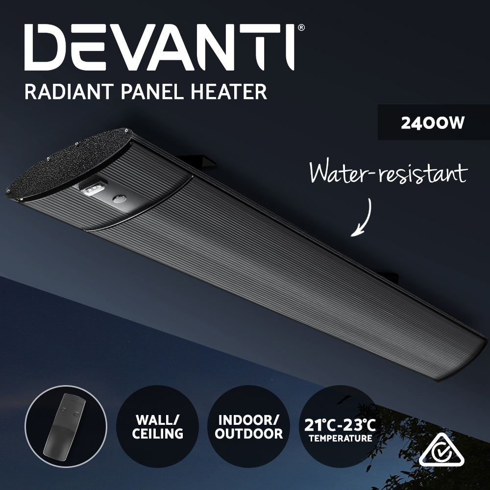 Devanti Electric Radiant Strip Heater Outdoor 2400W