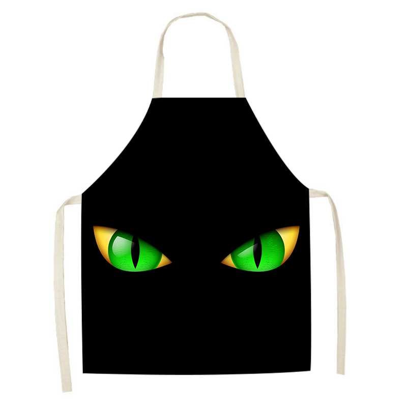 Cute Black Cat Apron Oil Proof Waterproof (10)