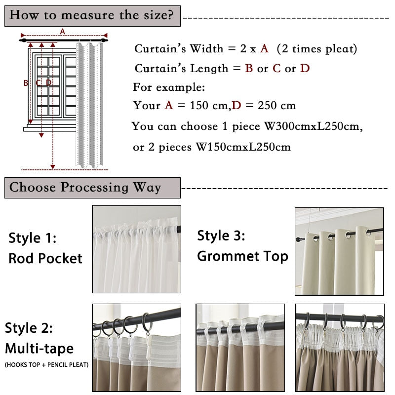 Custom Thick Window Curtains 2 Panels