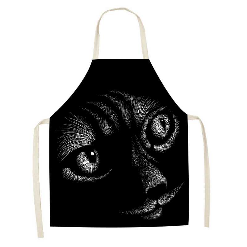 Cute Black Cat Apron Oil Proof Waterproof (18)