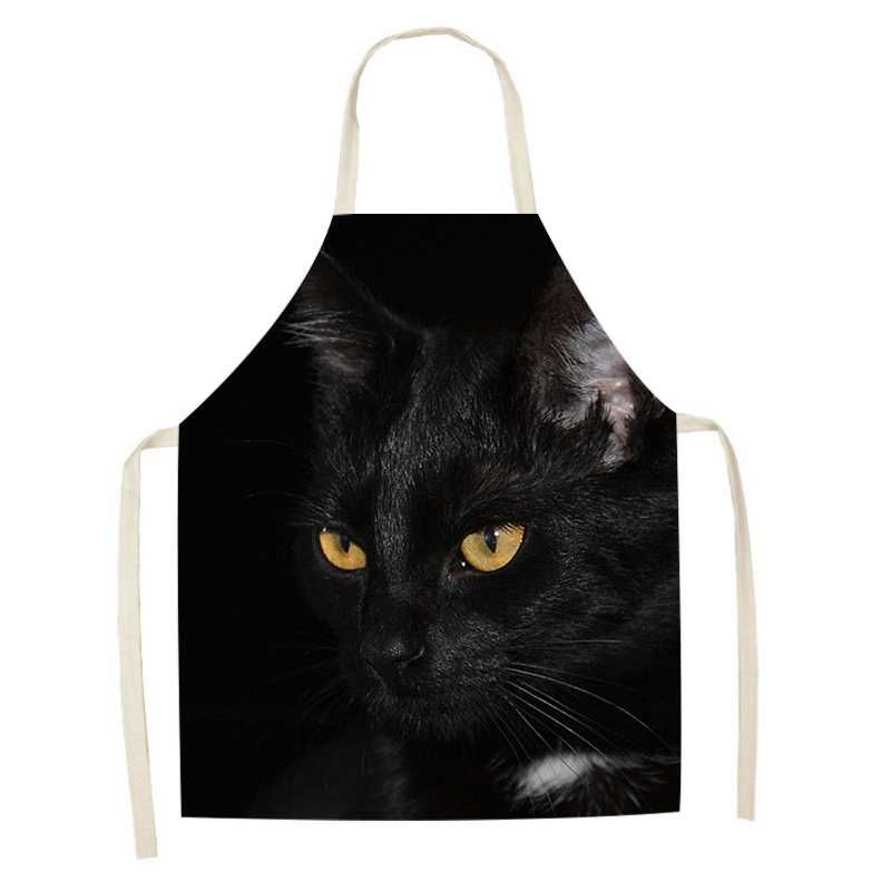 Cute Black Cat Apron Oil Proof Waterproof (24)