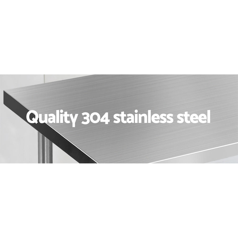 Cefito 1524x610mm Stainless Steel Kitchen Bench 304