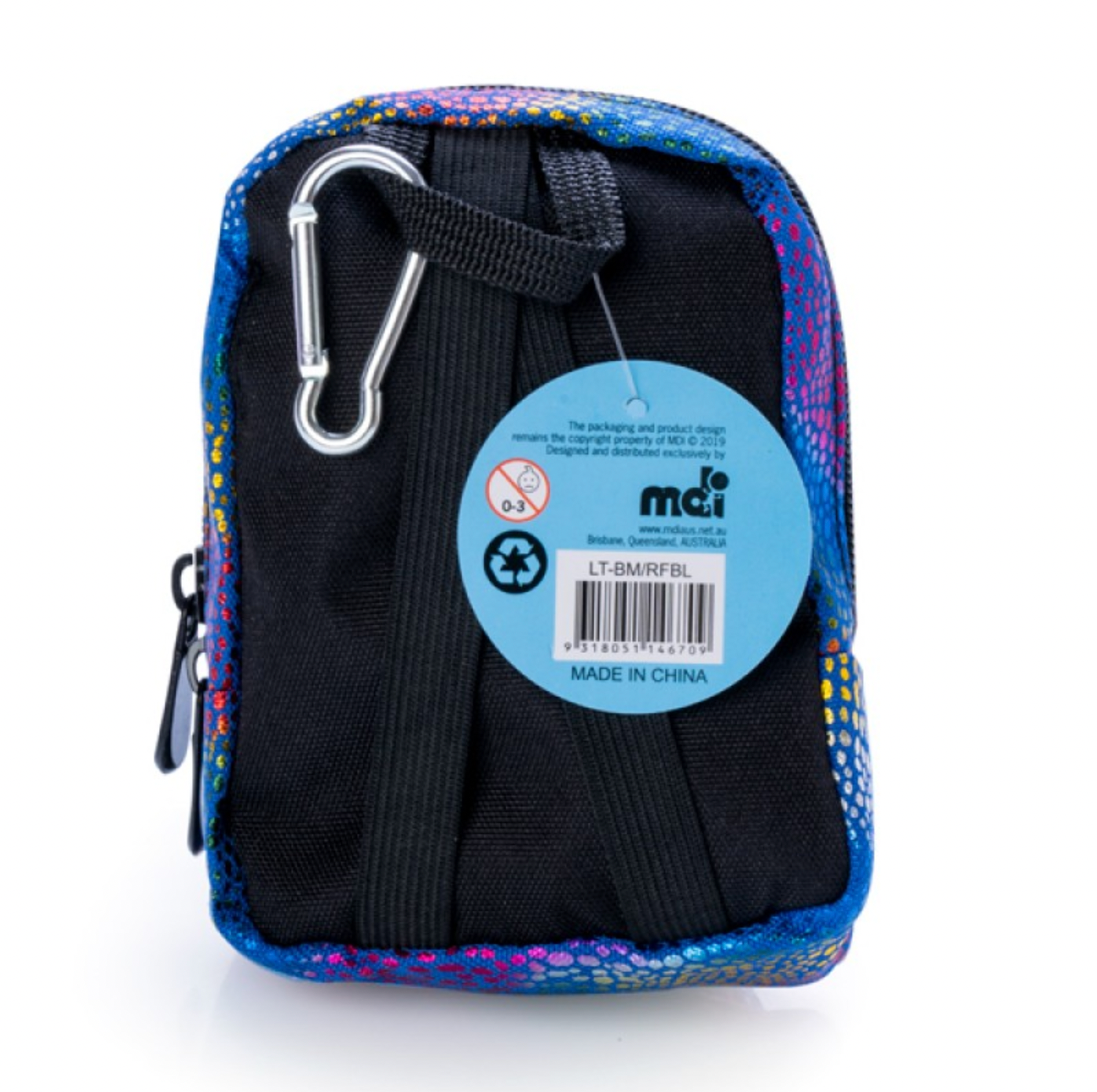 Blue Rainbow Foil BooBoo Backpack Mini