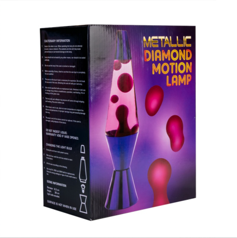 Red/Red/Blue Metallic Diamond Motion Lamp