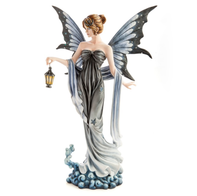 Large Light-up Star Fairy with Lantern Figurine