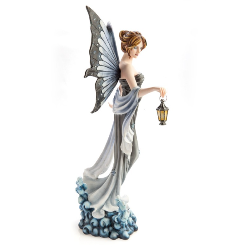 Large Light-up Star Fairy with Lantern Figurine