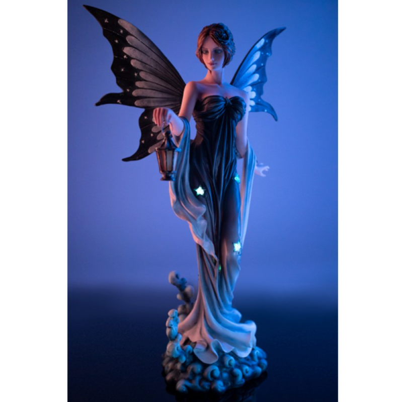 Large Light-up Star Fairy with Lantern Figurine